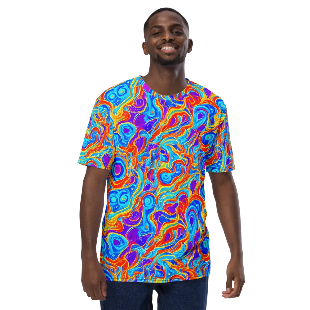 Saffron Labyrinth on Men's Crew Neck T-Shirt — Front