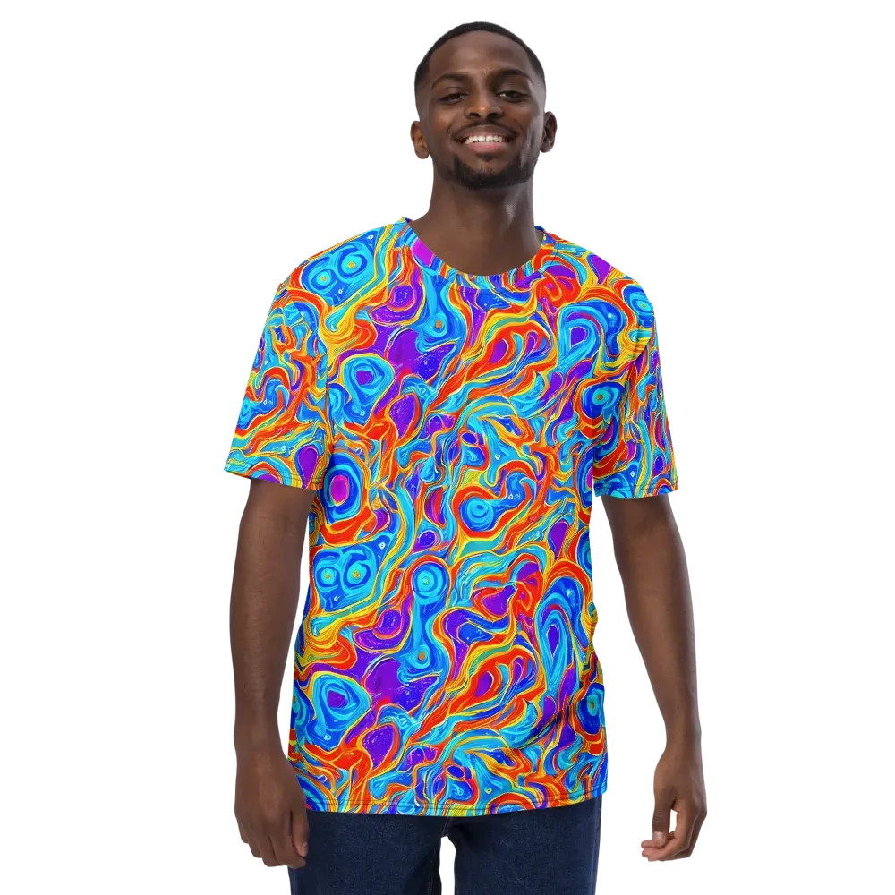 Saffron Labyrinth on Men's Crew Neck T-Shirt — Front