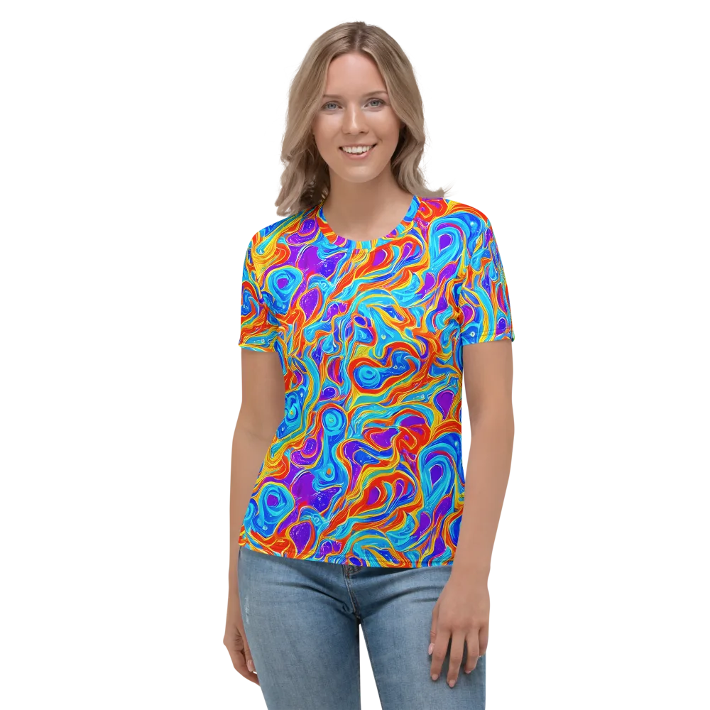 Saffron Labyrinth on Women's Crew Neck T-Shirt — Front