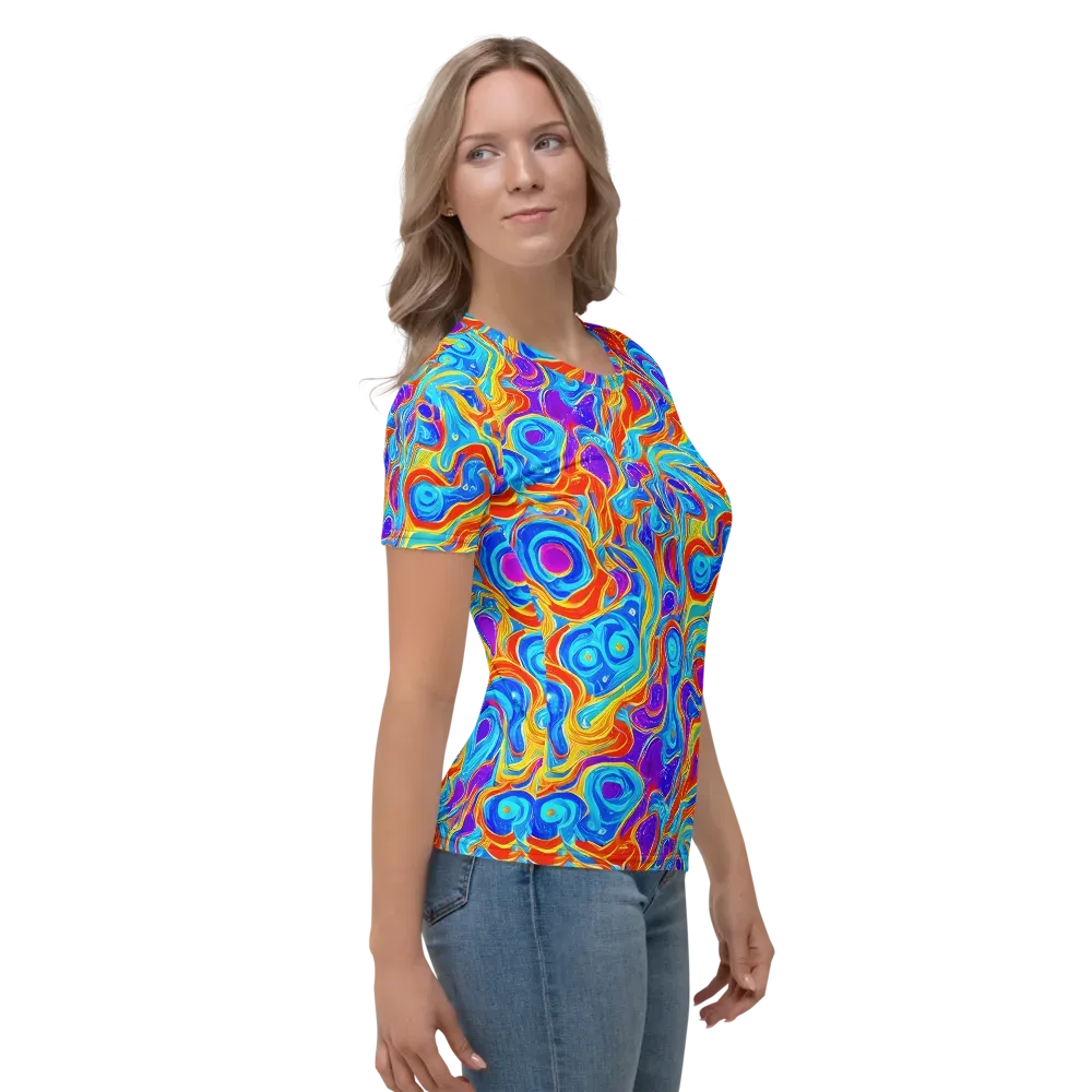 Saffron Labyrinth on Women's Crew Neck T-Shirt — Right