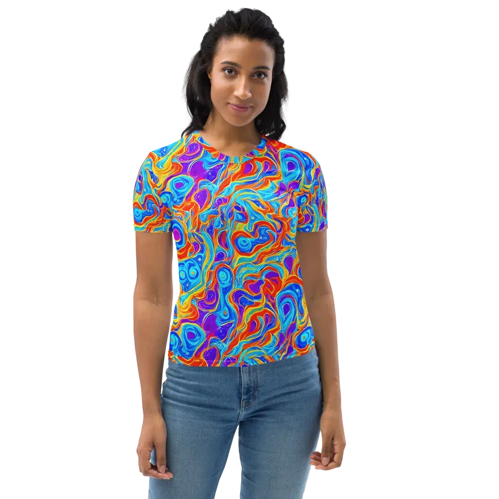 Saffron Labyrinth on Women's Crew Neck T-Shirt — Front