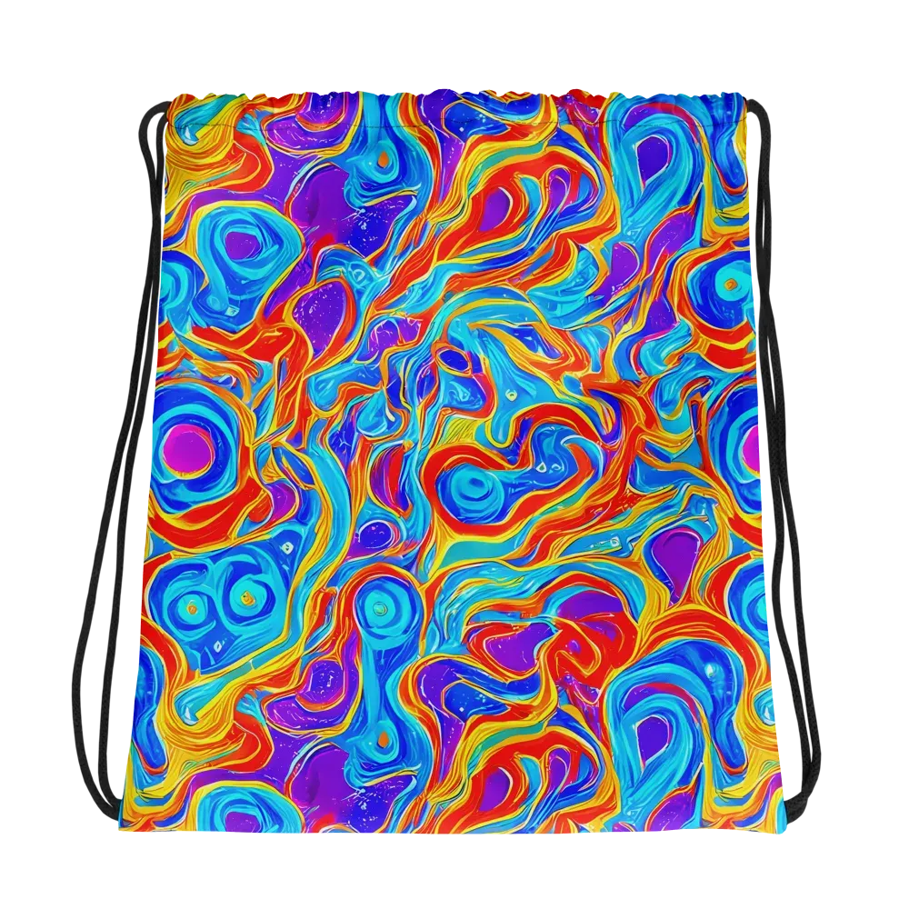 Saffron Labyrinth on Drawstring Bag — Photo