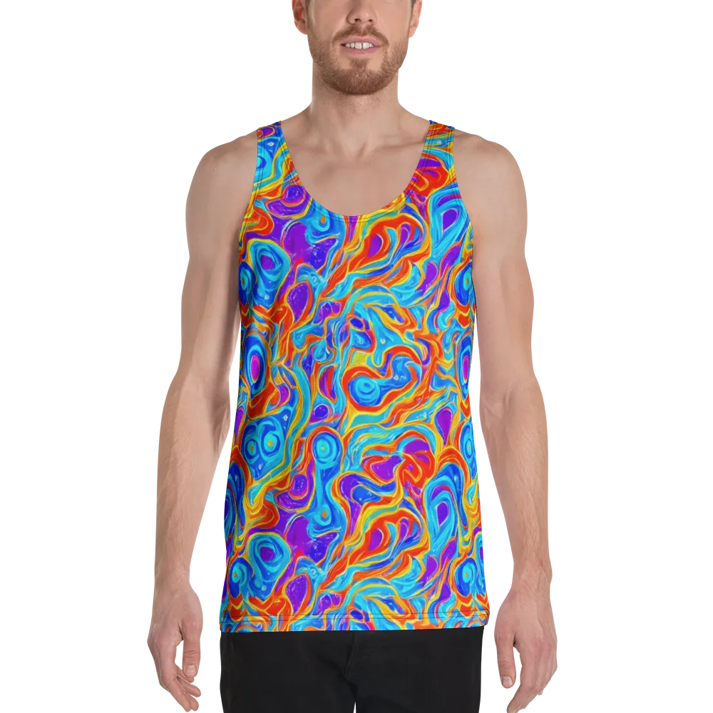 Saffron Labyrinth on Men's Tank Top — Front