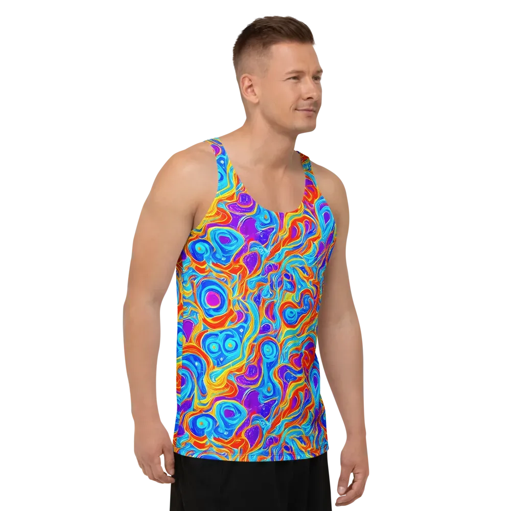 Saffron Labyrinth on Men's Tank Top — Right Front