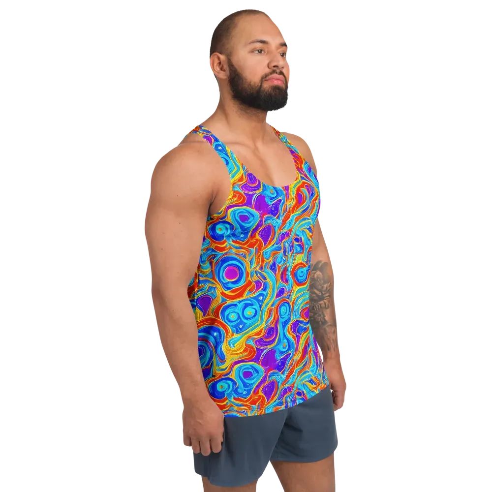 Saffron Labyrinth on Men's Tank Top — Right Front