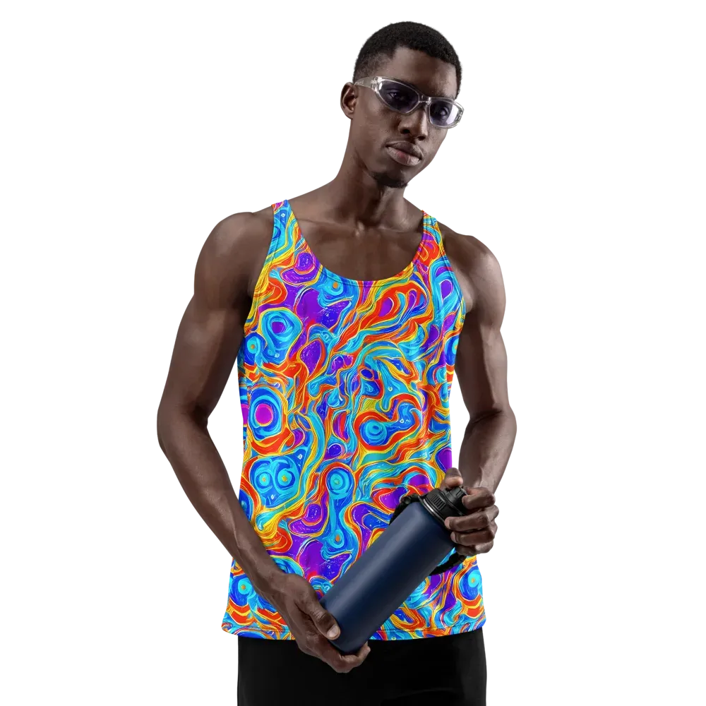 Saffron Labyrinth on Men's Tank Top — Front
