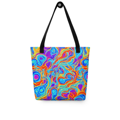 Saffron Labyrinth on a Tote Bag