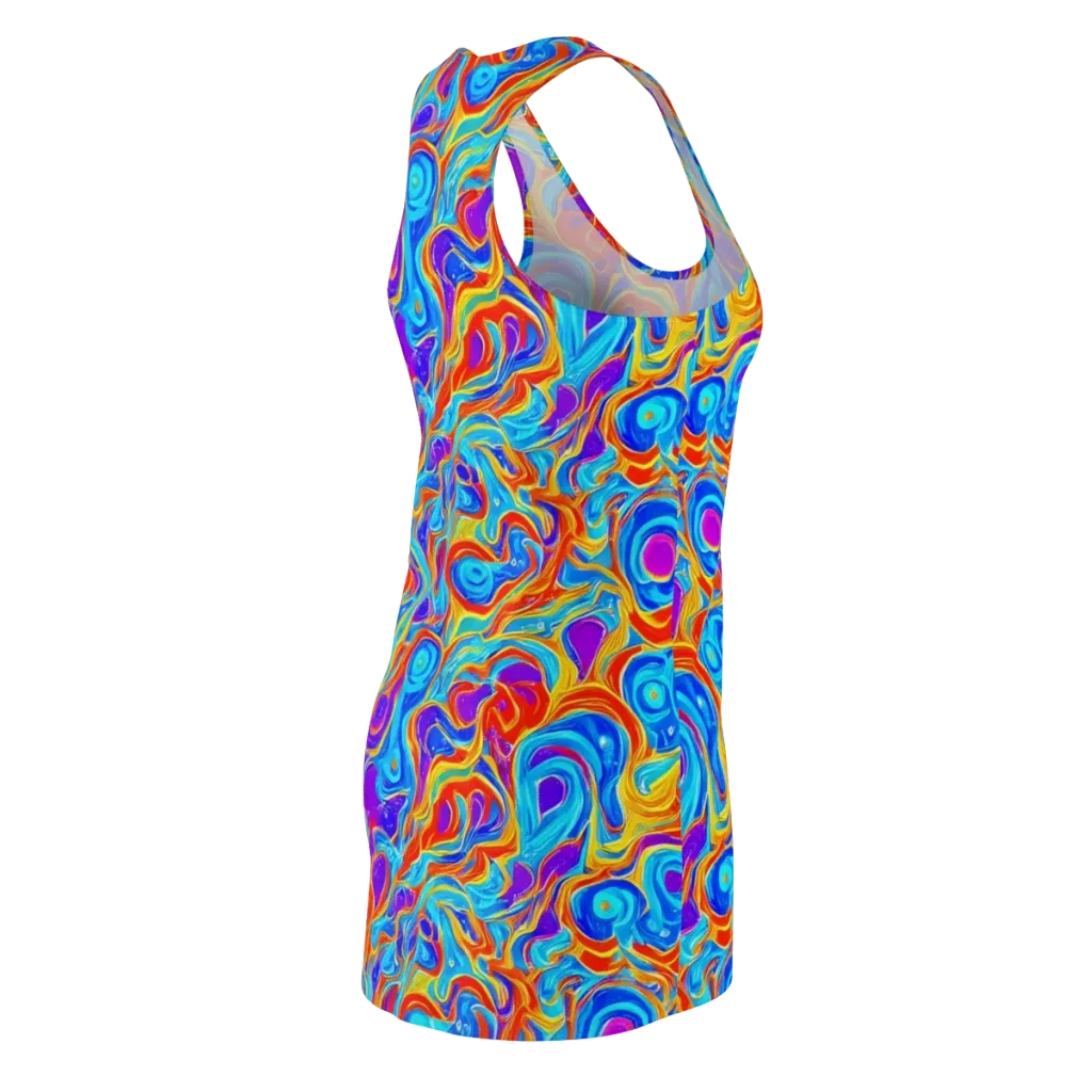 Saffron Labyrinth on Racerback Dress — Back Side