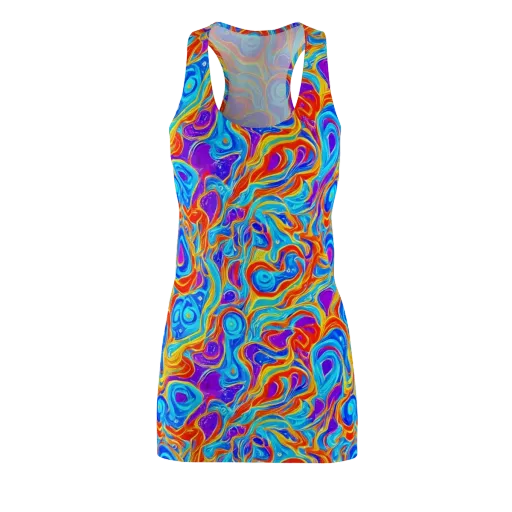 Saffron Labyrinth on a Racerback Dress