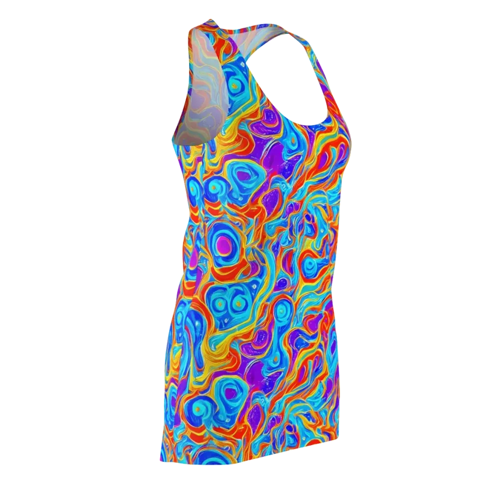 Saffron Labyrinth on Racerback Dress — Front Side