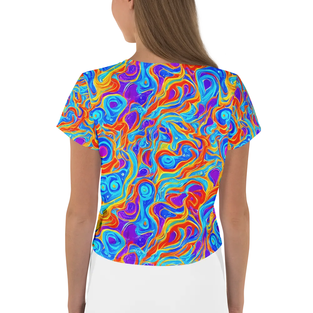 Saffron Labyrinth on Crop Tee — Back