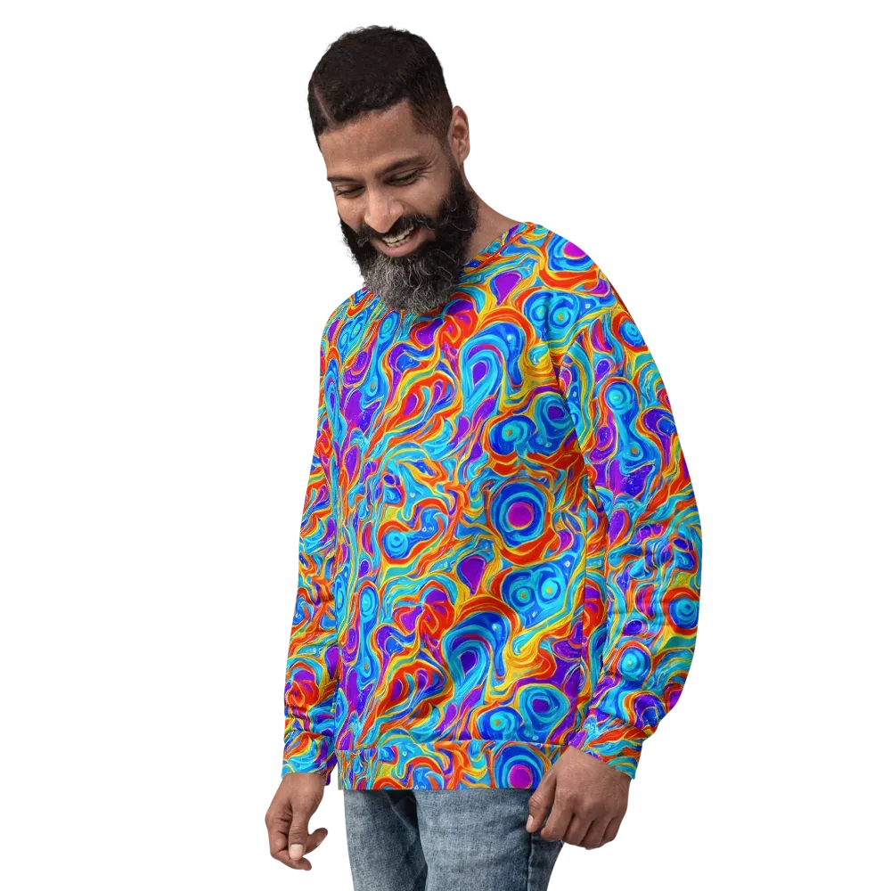 Saffron Labyrinth on Sweatshirt — Left Front