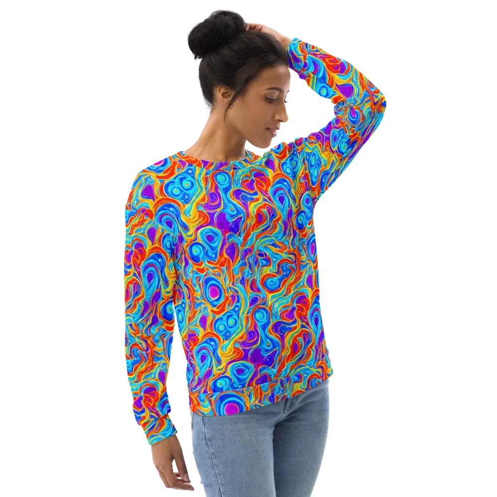 Saffron Labyrinth on Sweatshirt — Right Front