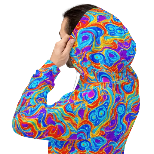 Saffron Labyrinth on a Hoodie