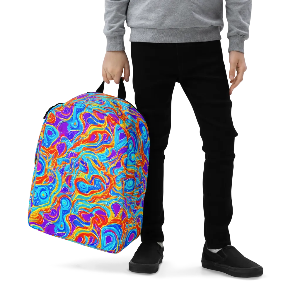 Saffron Labyrinth on Minimalist Backpack — Zoomed-in