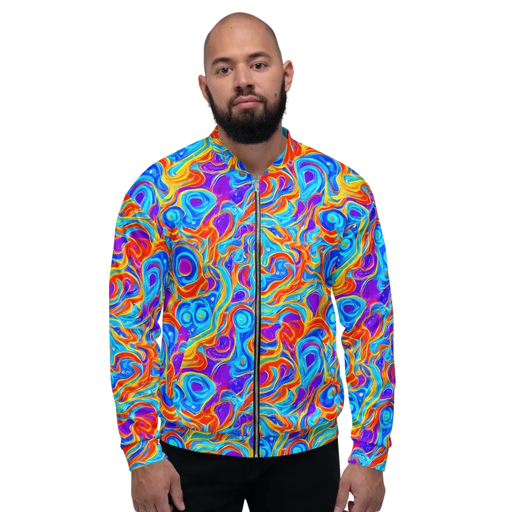 Saffron Labyrinth on Bomber Jacket — Front