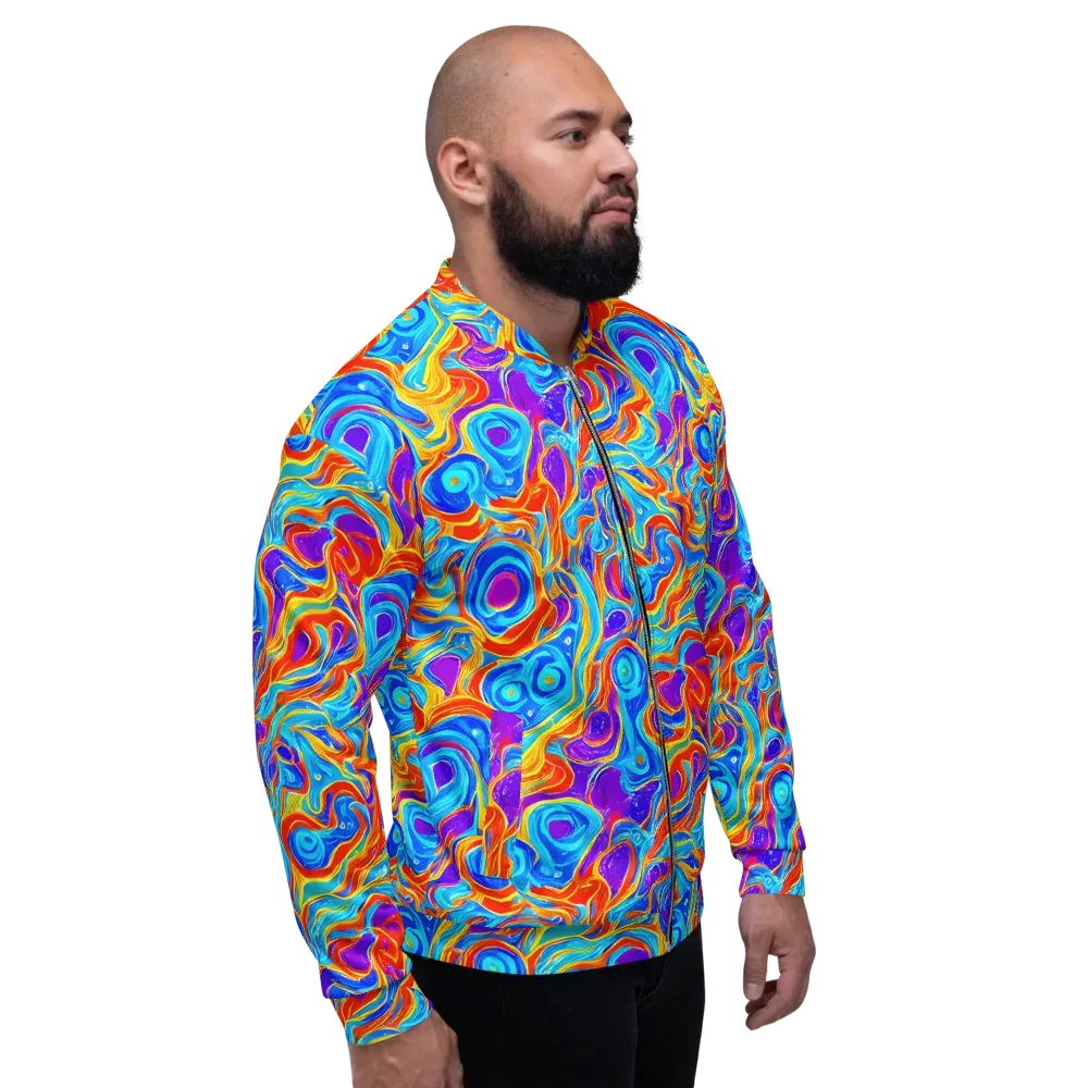Saffron Labyrinth on Bomber Jacket — Right