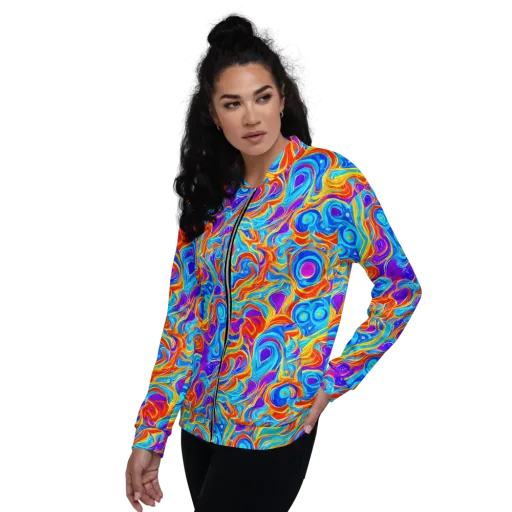 Saffron Labyrinth on a Bomber Jacket