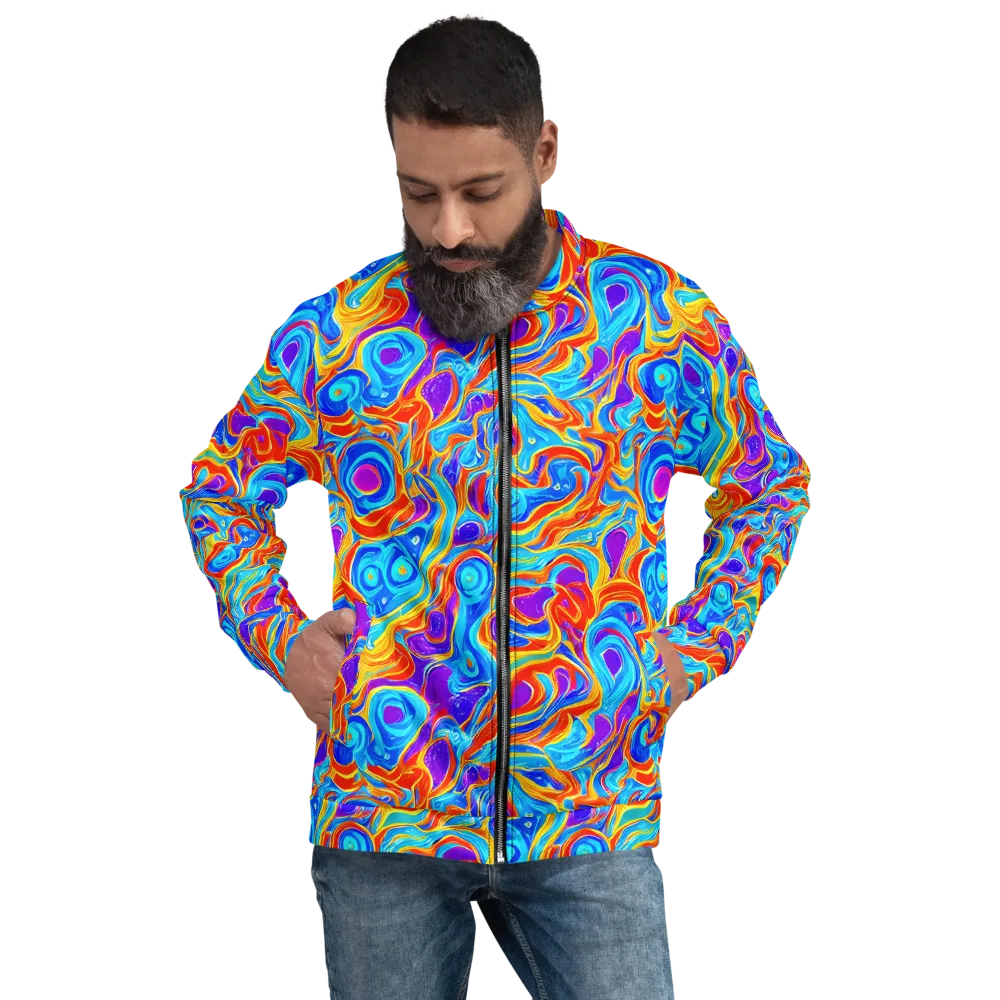 Saffron Labyrinth on Bomber Jacket — Front