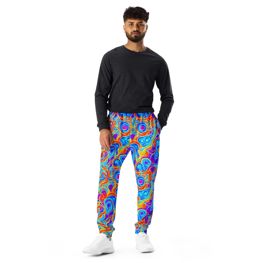 Saffron Labyrinth on Men's Joggers — Front