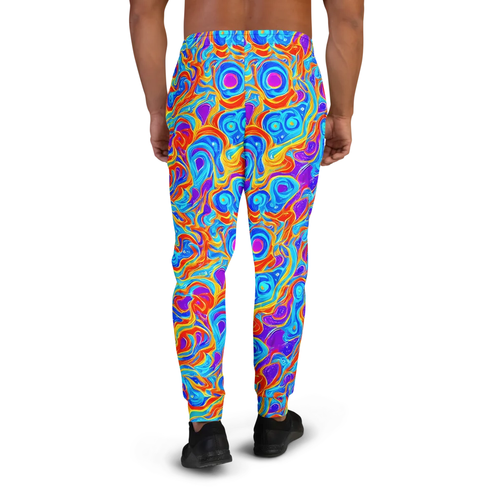 Saffron Labyrinth on Men's Joggers — Back