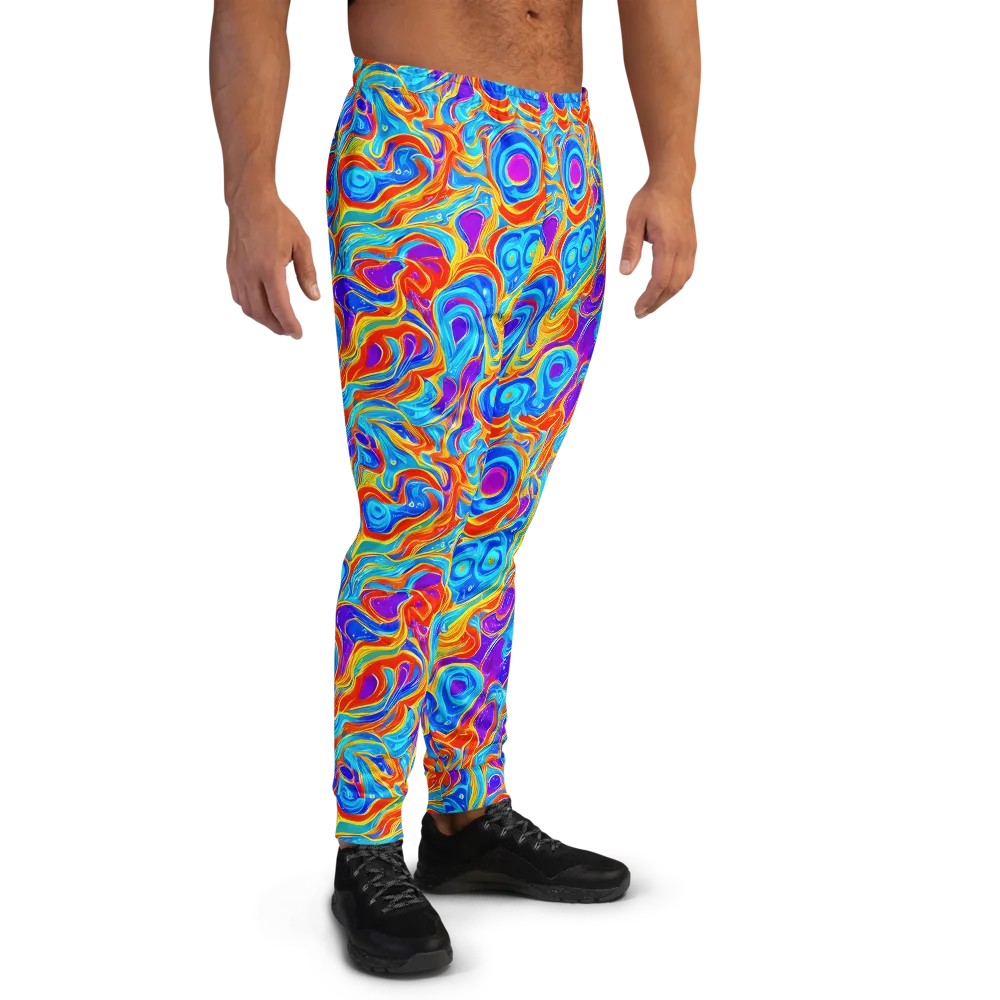 Saffron Labyrinth on Men's Joggers — Right