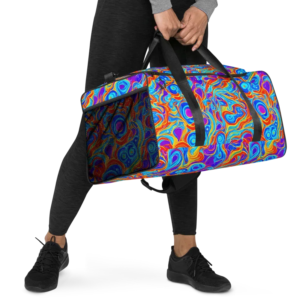 Saffron Labyrinth on Duffle Bag — Right Front