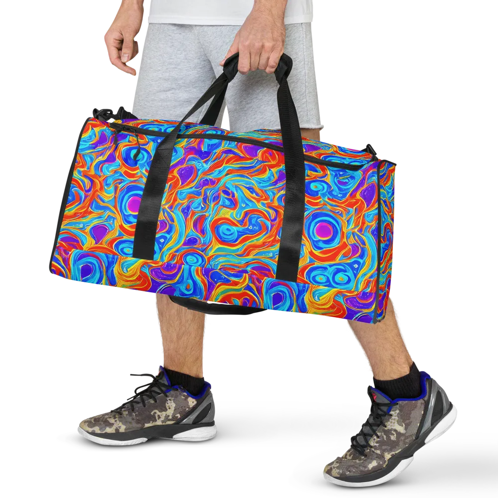 Saffron Labyrinth on Duffle Bag — Front