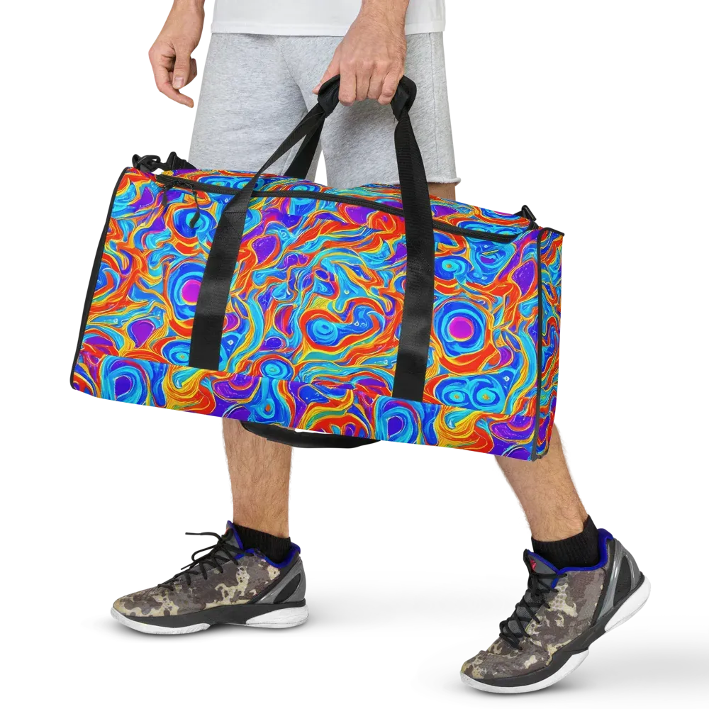 Saffron Labyrinth on Duffle Bag — Front