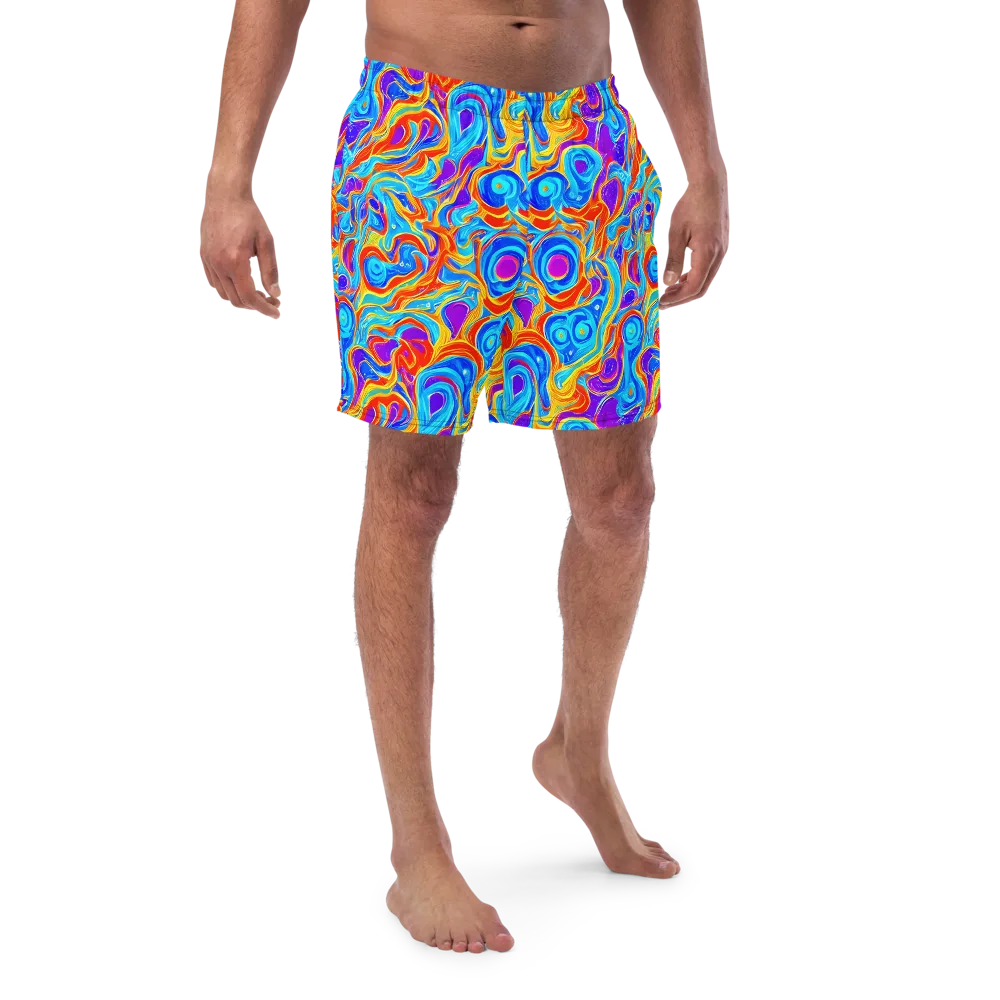 Saffron Labyrinth on Swim Trunks — Front