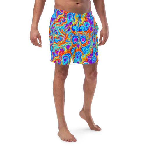 Saffron Labyrinth on a Swim Trunks