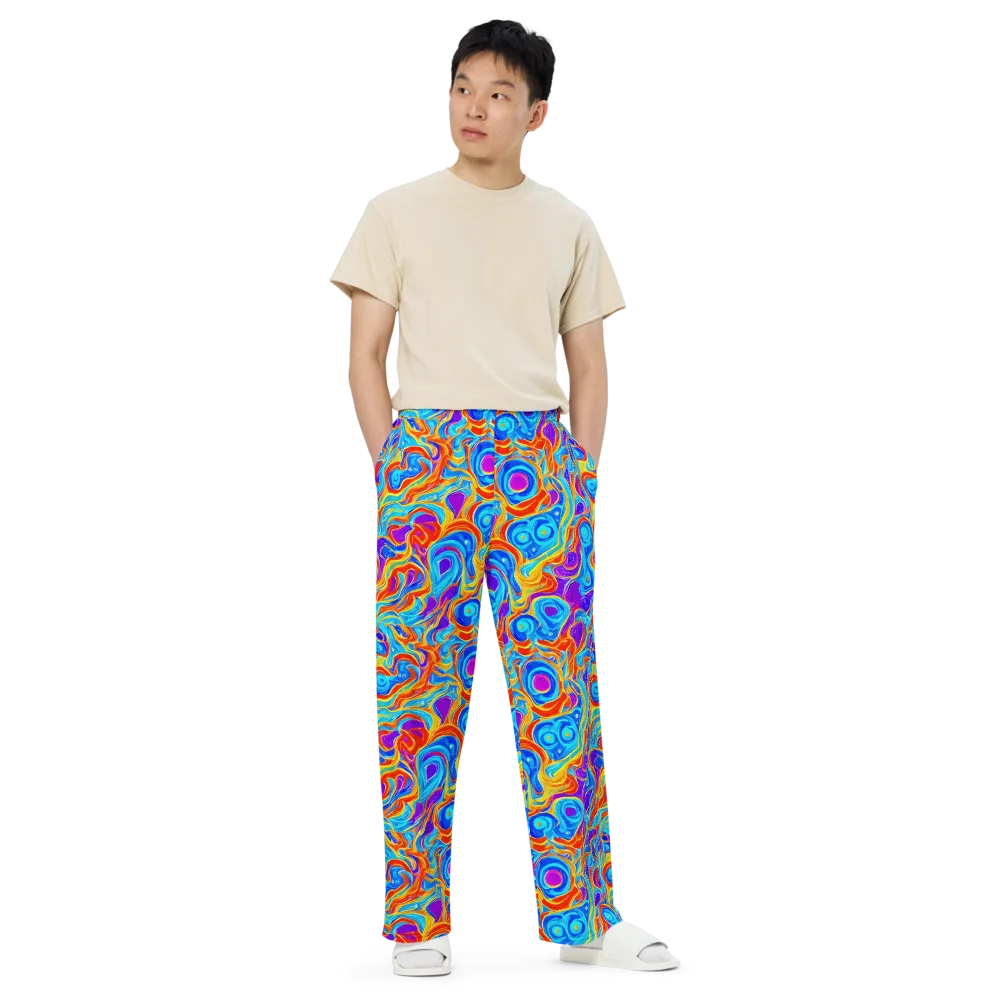 Saffron Labyrinth on Wide-Leg Pants — Front