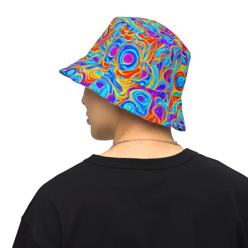 Saffron Labyrinth on Reversible Bucket Hat — Back Inside