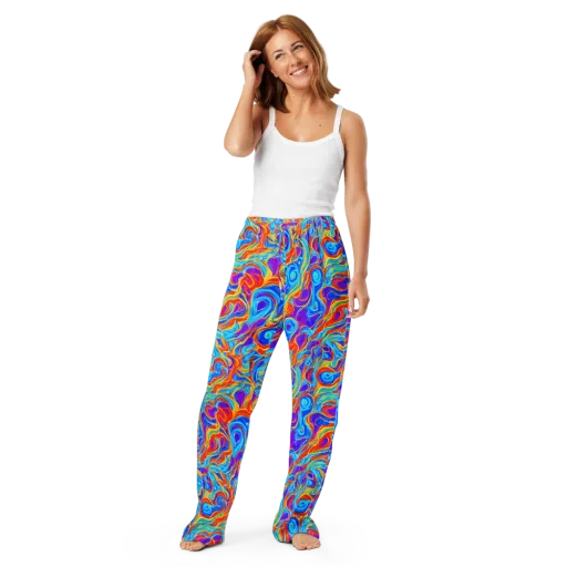 Saffron Labyrinth on a Women's Pajama Pants