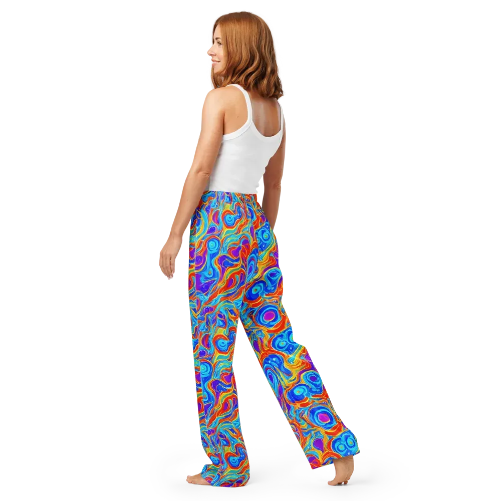 Saffron Labyrinth on Women's Pajama Pants — Back