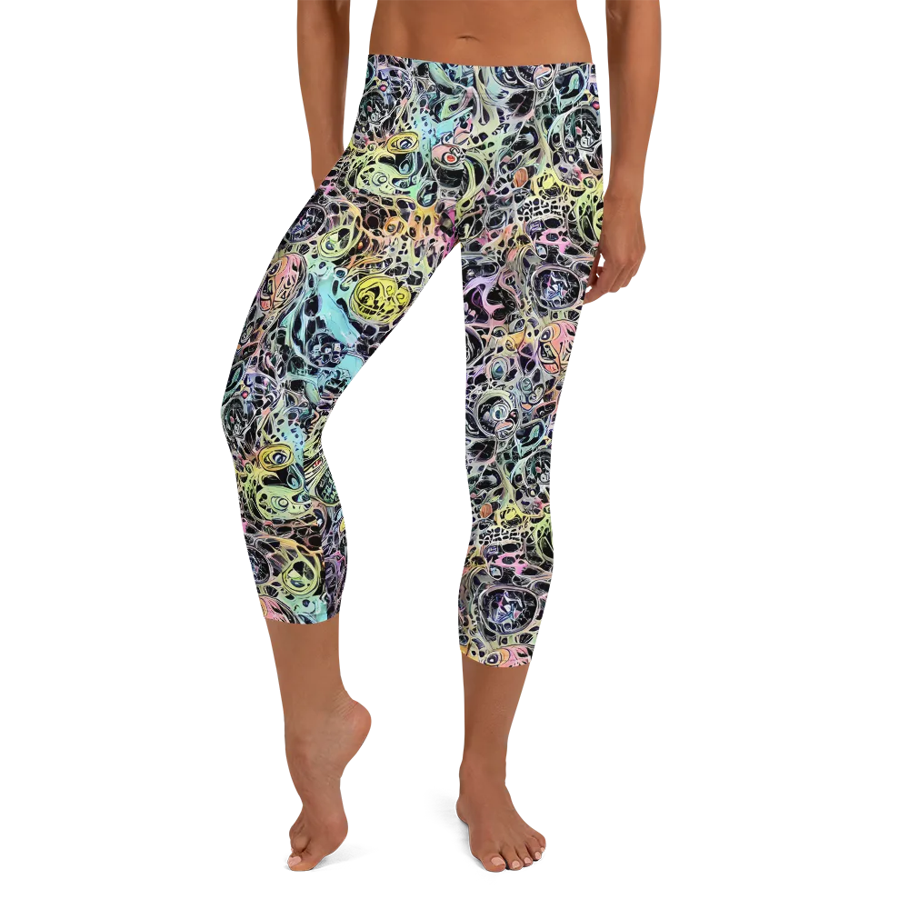 Prism Anarchy on Capri Leggings — Front