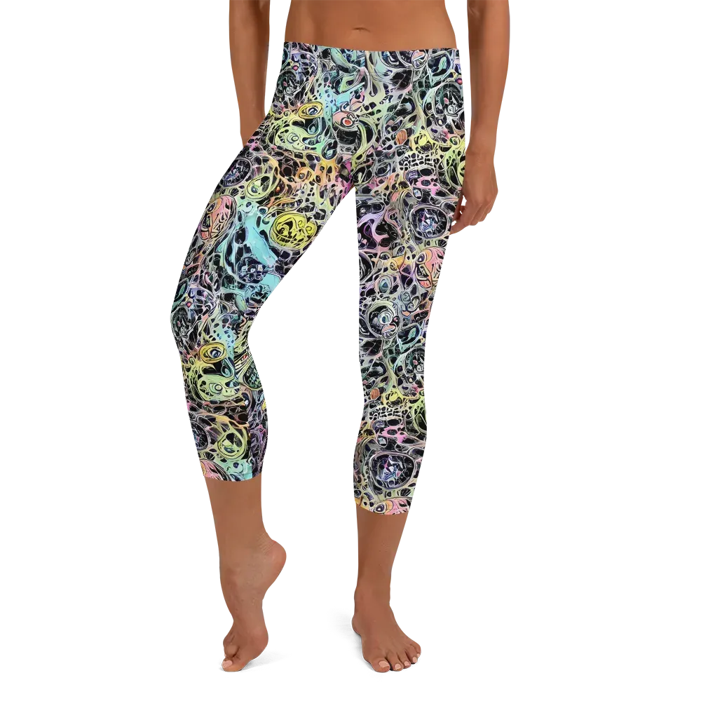 Prism Anarchy on Capri Leggings — Front