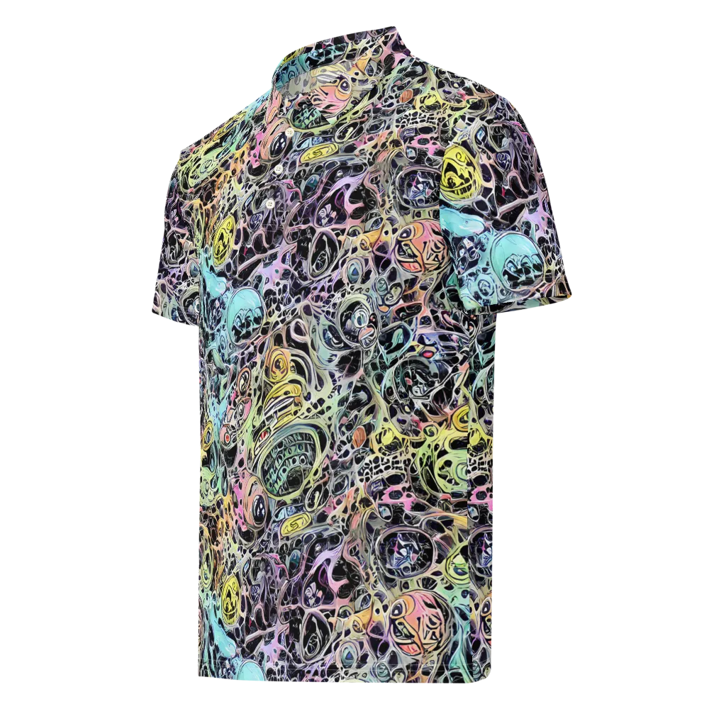 Prism Anarchy on Men's Slim Fit Polo Shirt — Left Front