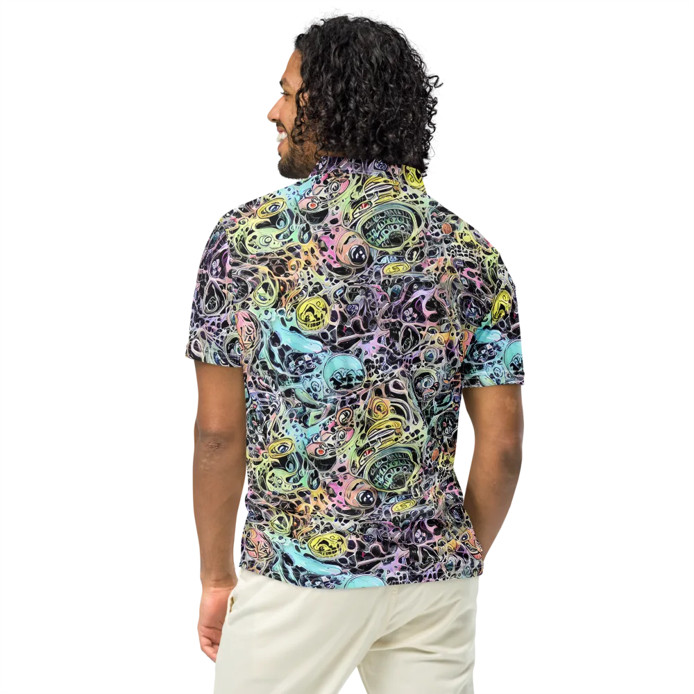 Prism Anarchy on Men's Slim Fit Polo Shirt — Back