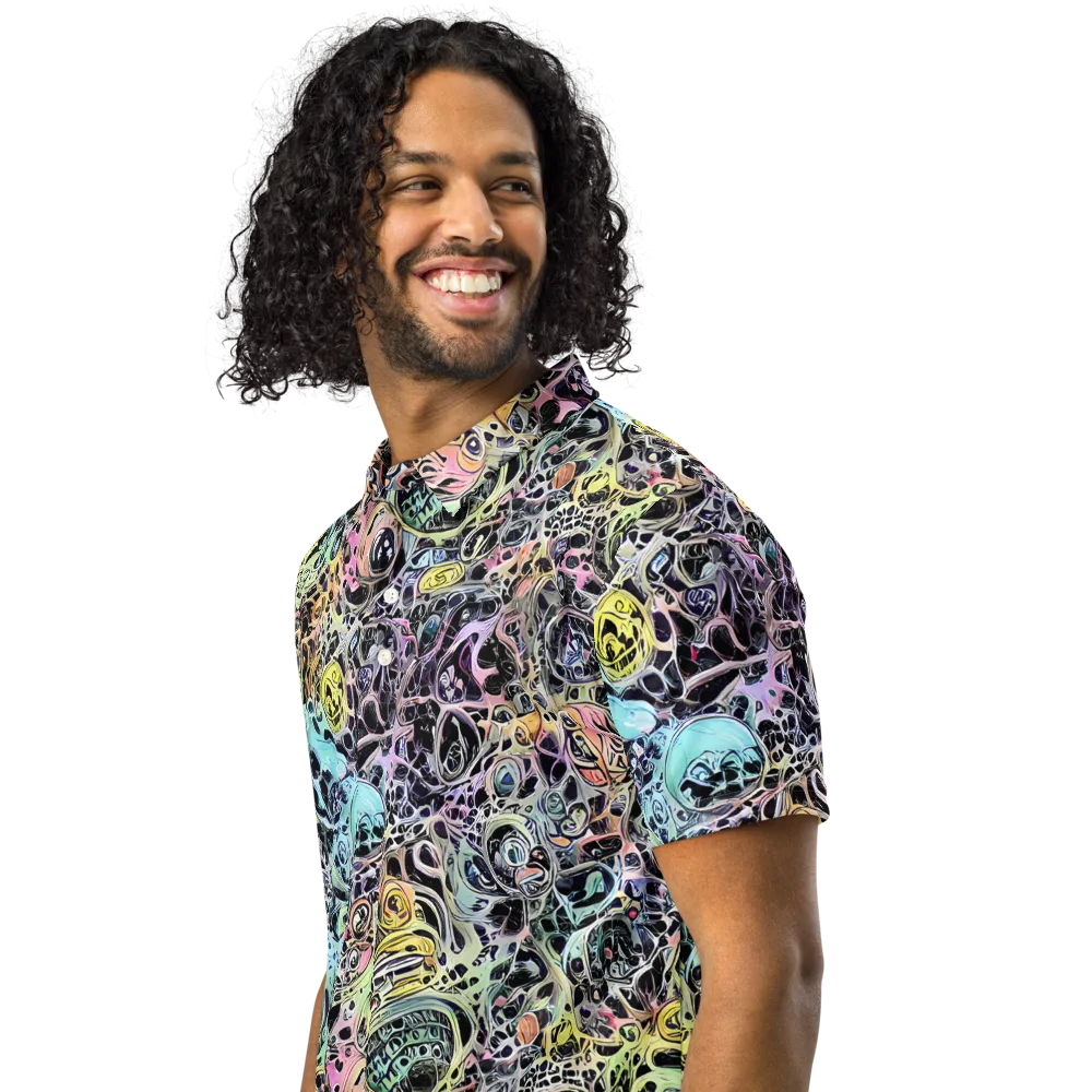 Prism Anarchy on Men's Slim Fit Polo Shirt — Left Front