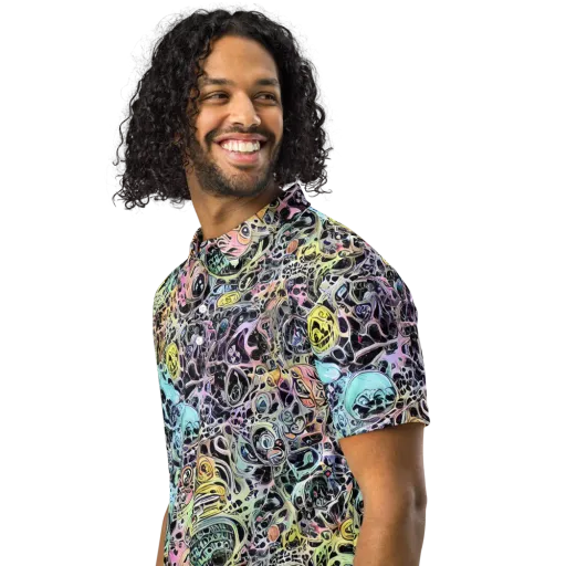 Prism Anarchy on a Men's Slim Fit Polo Shirt
