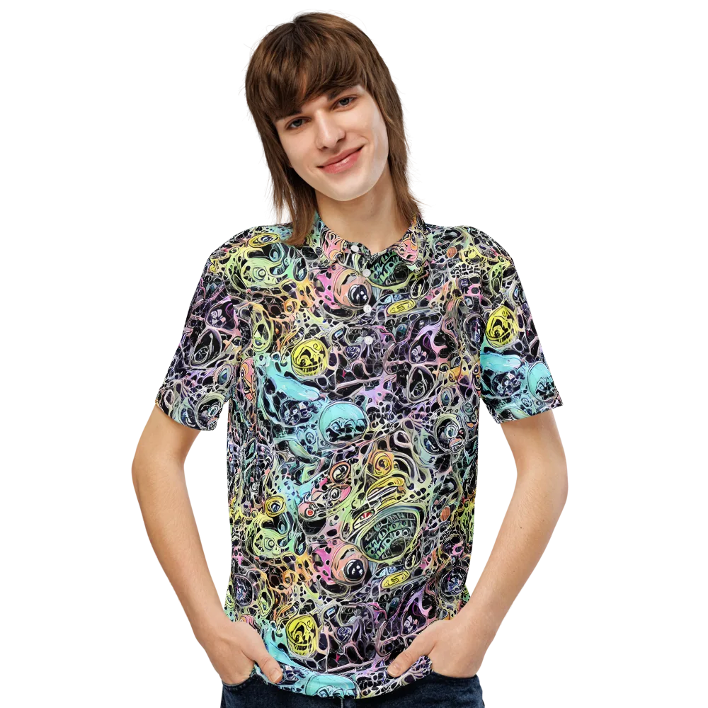 Prism Anarchy on Men's Slim Fit Polo Shirt — Front