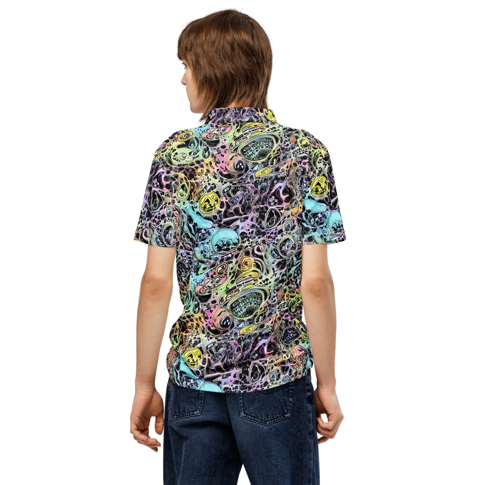 Prism Anarchy on Men's Slim Fit Polo Shirt — Back