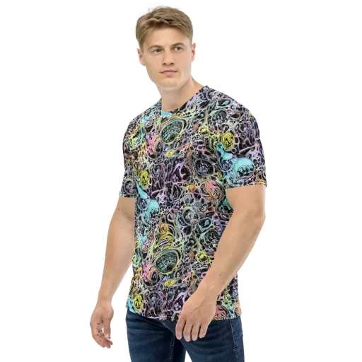 Prism Anarchy on a Men's Crew Neck T-Shirt