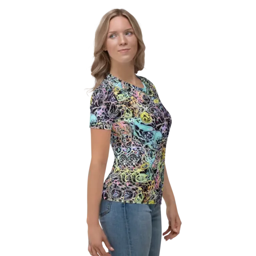 Prism Anarchy on a Women's Crew Neck T-Shirt