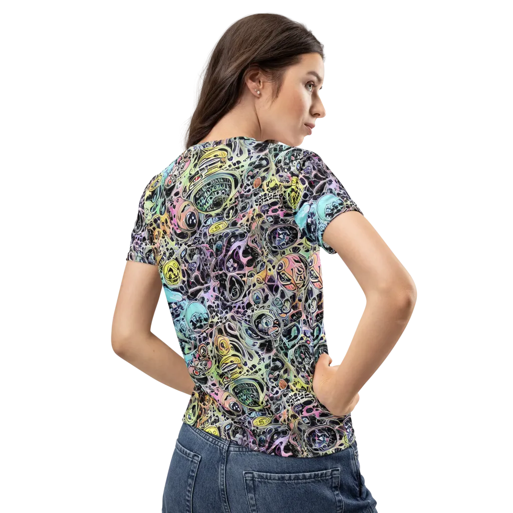 Prism Anarchy on Women's Crew Neck T-Shirt — Back