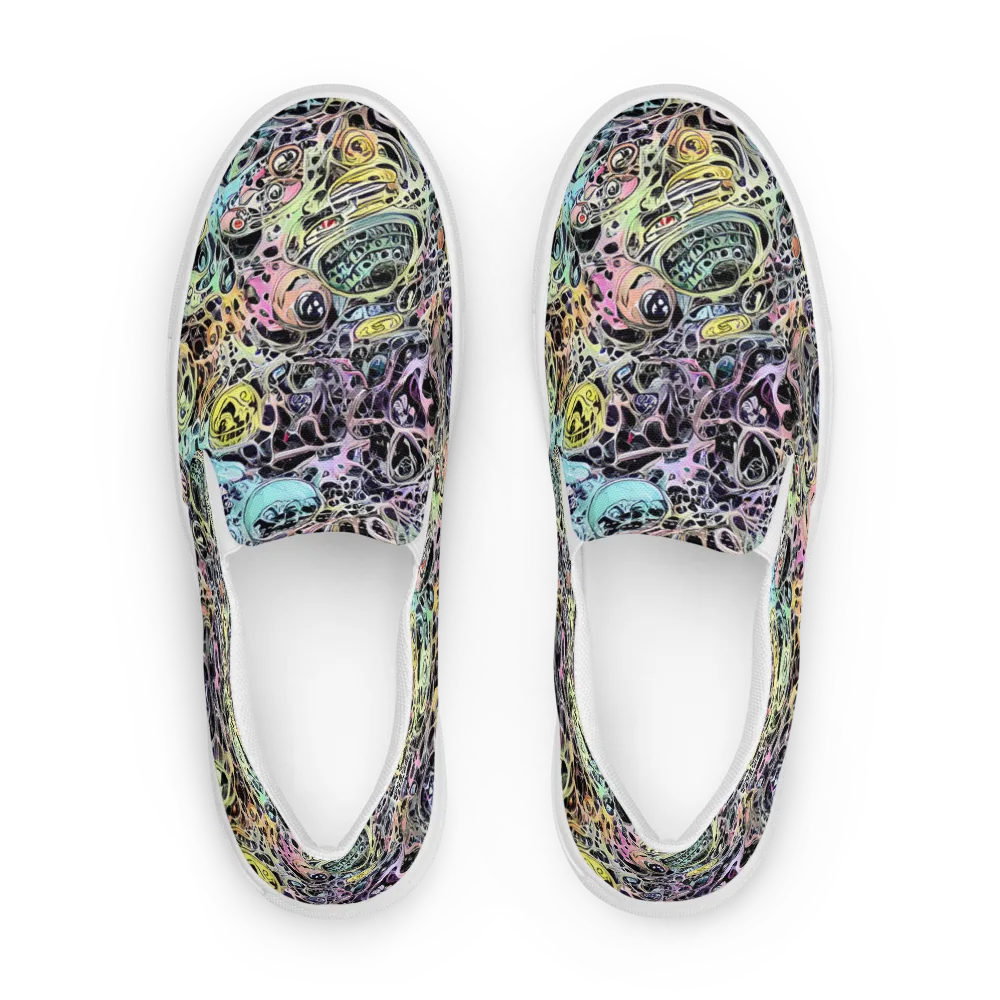 Prism Anarchy on Men's Slip-On Canvas Shoes — Front