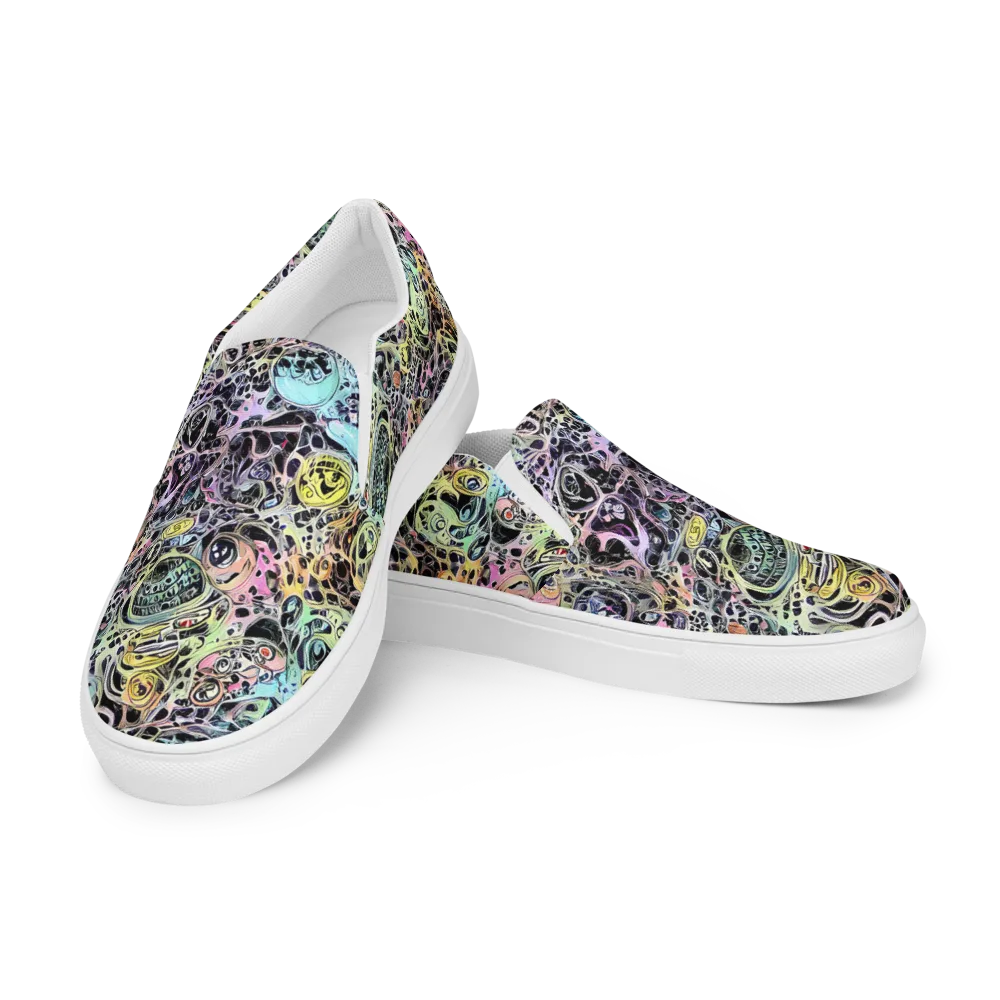 Prism Anarchy on Men's Slip-On Canvas Shoes — Left Front
