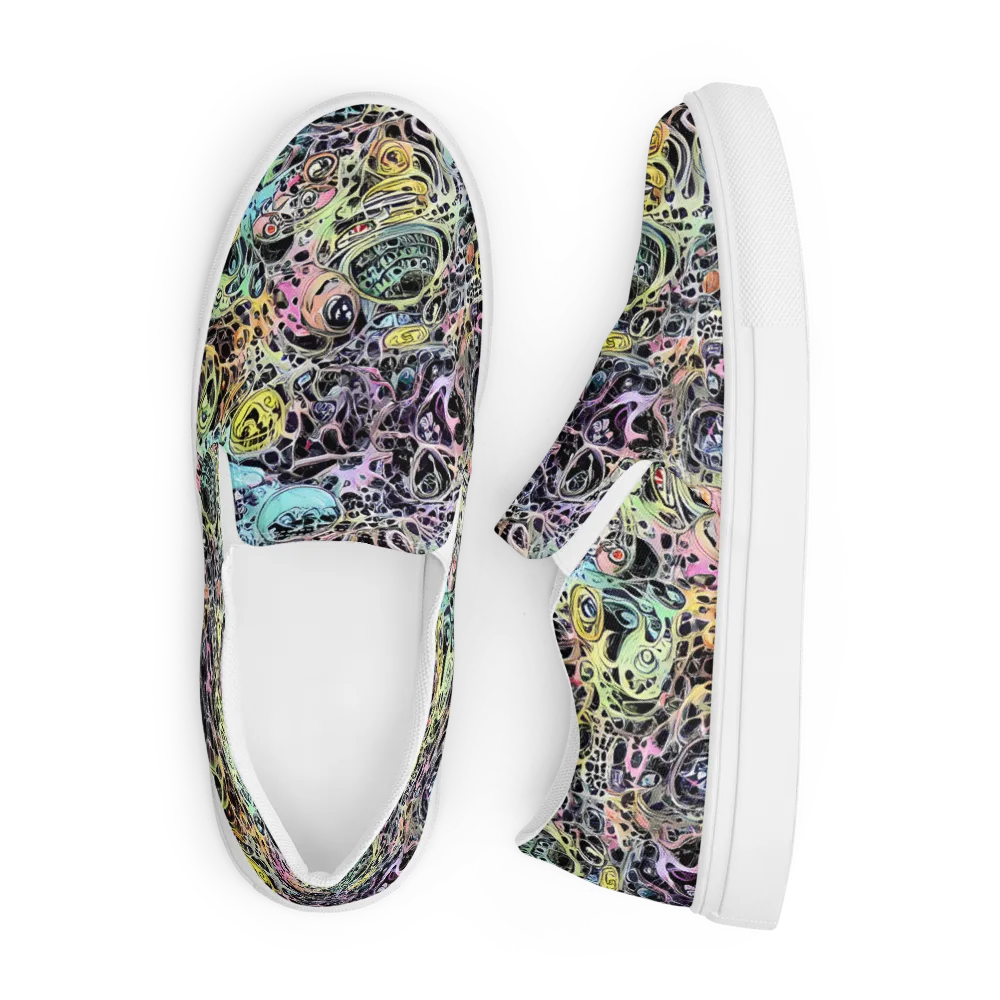 Prism Anarchy on Men's Slip-On Canvas Shoes — Front