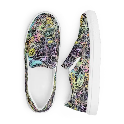 Prism Anarchy on a Men's Slip-On Canvas Shoes